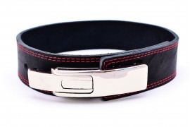 Пояс для жима лежа с карабином 60 мм двухслойный, черный (GK-040)